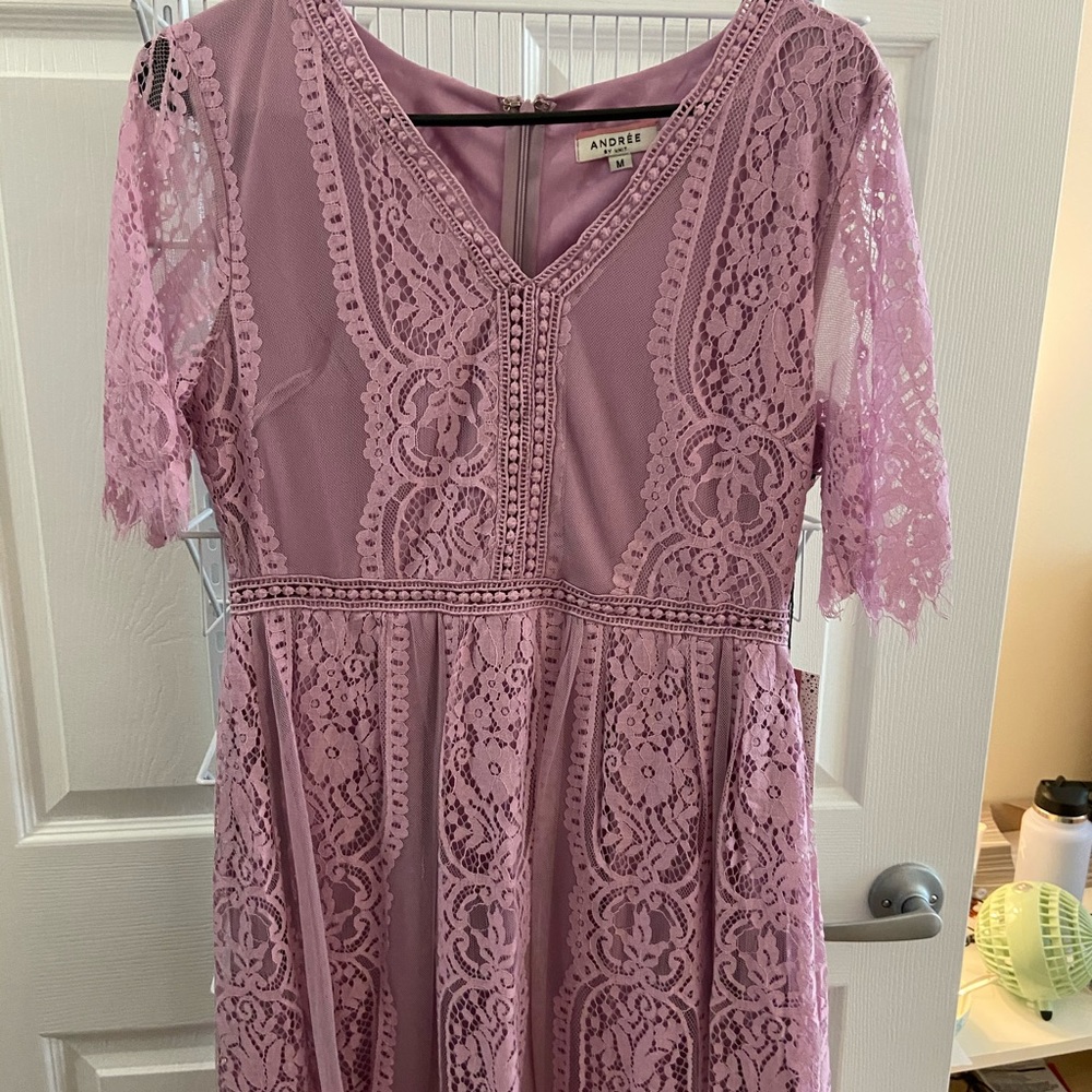 Pink lace dress